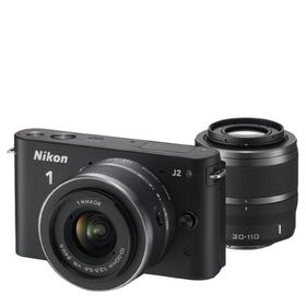 ニコン Nikon 1 J2 ダブルレンズキット ブラック ミラーレス カメラ レンズ 中古