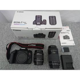 @【中古】 Canon キャノン EOS Kiss X9i ダブルズームキット ブラック デジタル一眼レフカメラ