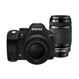 RICOH デジタル一眼レフ PENTAX K-50 DAL18-55mmWR・DAL55-300mmダブルズー(中古品)
