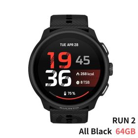 【9月29日発売】 SUUNTO RUN 2 All Black (64GB) スント ラン 2 オールブラック 64GB 国内正規品 SS051639000 ランニングウォッチ 心拍計 通知 GPS