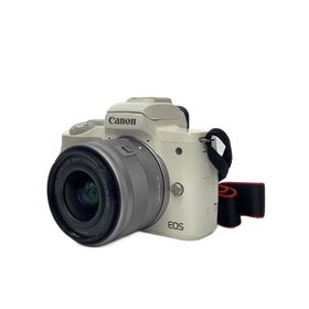 CANON◆デジタル一眼カメラ EOS Kiss M ダブルレンズキット [ホワイト]//