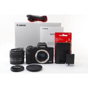 Canon EOS Kiss M レンズキット ブラック 美品 SDカード付 動作確認済み 1ヶ月保証付 スマホ転送 小型軽量