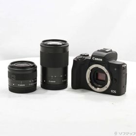 〔中古〕Canon(キヤノン) EOS Kiss M ダブルズームキット ブラック〔352-ud〕