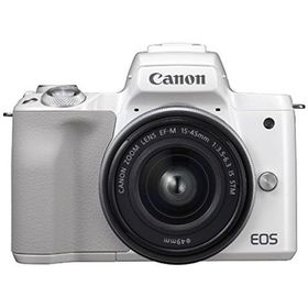 キヤノン EOS Kiss M EF-M15-45 IS STM レンズキット (ホワイト/ミラーレス一眼カメラ) EOSKISSMWH