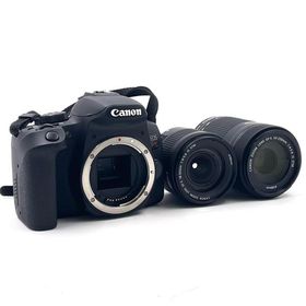 【全額返金保証】【最速発送】Canon デジタル一眼 EOS Kiss X10i ダブルズームキット ブラック 美品 動作確認済