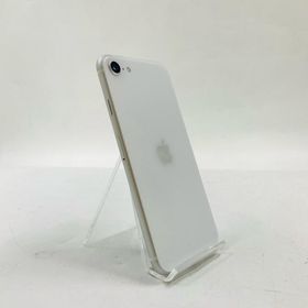【全額返金保証】【最速発送】 iPhone SE (2nd generation) 64GB ホワイト au SIMフリー 白ロム 動作確認済 80%