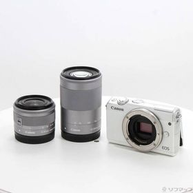 〔中古〕Canon(キヤノン) EOS M100 ホワイト ダブルズームキット〔262-ud〕