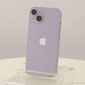 〔中古〕Apple(アップル) iPhone14 128GB パープル MPUY3J／A SIMフリー〔258-ud〕