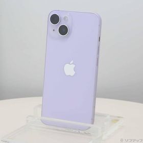 〔中古〕Apple(アップル) iPhone14 128GB パープル MPUY3J／A SIMフリー〔269-ud〕