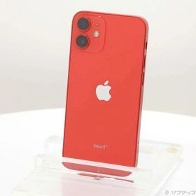 【中古】Apple(アップル) iPhone12 mini 64GB プロダクトレッド MGAE3J／A SIMフリー 【258-ud】