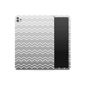 DesignSkinz - Compatible with iPad Pro 12.9" 4th Gen - Skin Decal Protective Scratch Resistant Vinyl Wrap - Black Gradient Layered Chevron_並行輸入