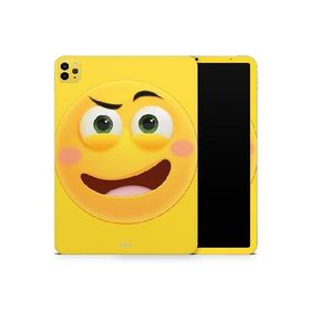 DesignSkinz - Compatible with iPad Pro 12.9" 4th Gen - Skin Decal Protective Scratch Resistant Vinyl Wrap - Smiley Weird Friendly Emoticons_並行輸入