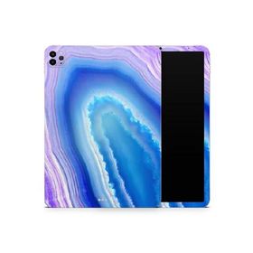 DesignSkinz - Compatible with iPad Pro 12.9" 2nd Gen - Skin Decal Protective Scratch Resistant Vinyl Wrap - Blue ＆ Purple Hue Agate_並行輸入