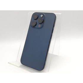 【中古】Apple docomo 【SIMフリー】 iPhone 15 Pro 128GB ブルーチタニウム MTUA3J/A【大宮東口】保証期間１ヶ月【ランクC】