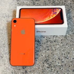 【SIMフリー・美品】iPhoneXR コーラル 64GB 元箱・付属品付