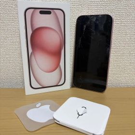 【ジャンク】Apple iPhone 15 ピンク 画面ひびあり