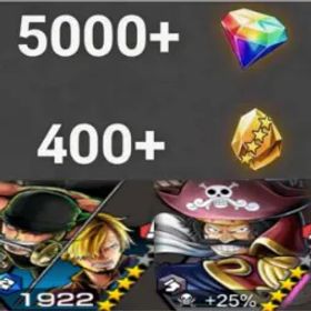 ワンピースバウンティラッシュ Zoro&Sanji+RogerDark+💎5000+✨400+
