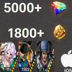 ワンピースバウンティラッシュ Bonney+Zoro&Sanji+Kuzan💎5000+✨1800+