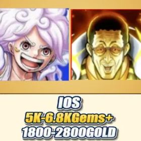 ワンピースバウンティラッシュ (IOS/GB)EX✖2 Bonney+Kizaru+5K-6.8kGems+1500+Gold