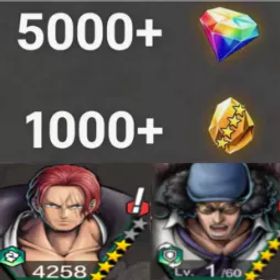 ワンピースバウンティラッシュ Shanks(Green) +Kuzan💎5000+✨1000+