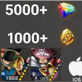 ワンピースバウンティラッシュ Zoro&Sanji+RogerDark 💎5000+✨1000+