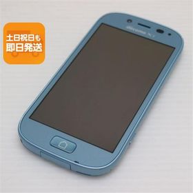 美品 F-06F らくらくスマートフォン3 エアーブルー 即日発送 スマホ FUJITSU DoCoMo 本体 白ロム あすつく 土日祝発送OK