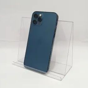 【中古】Apple SoftBank 【SIMロック解除済み】 iPhone 12 Pro 128GB パシフィックブルー MGM83J/A【高崎モントレー】保証期間１ヶ月【ラ