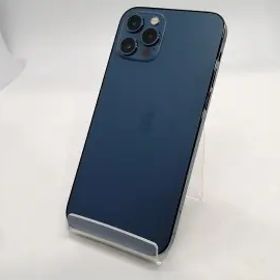【中古】Apple au 【SIMロック解除済み】 iPhone 12 Pro 128GB パシフィックブルー MGM83J/A【浜松駅前】保証期間１ヶ月【ランクC】