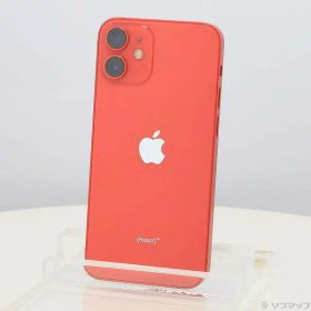 【中古】Apple(アップル) iPhone12 mini 64GB プロダクトレッド MGAE3J／A SIMフリー 【377-ud】