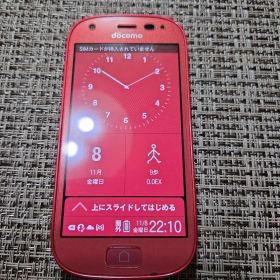 ジャンク docomo F-04J レッド 本体