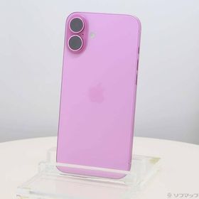 〔中古〕Apple(アップル) iPhone16 Plus 256GB ピンク MXVJ3J／A SIMフリー〔377-ud〕