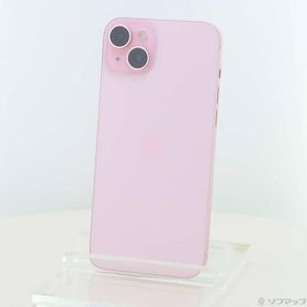 〔中古〕Apple(アップル) iPhone15 Plus 128GB ピンク MU093J／A SIMフリー〔262-ud〕