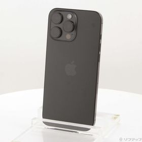 (中古)Apple iPhone16 Pro Max 256GB ブラックチタニウム MYWG3J/A SIMフリー(258-ud)