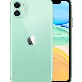 【中古】【安心保証】 iPhone11[128GB] SIMロック解除 SB/YM グリーン