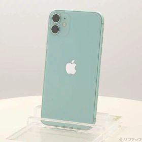 【中古】Apple(アップル) iPhone11 128GB グリーン MWM62J／A SIMフリー 【377-ud】