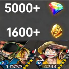 ワンピースバウンティラッシュ Zoro&Sanji+DreamLuffy💎5000+✨1600+