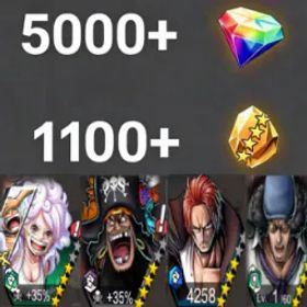 ワンピースバウンティラッシュ Bonney+Teach+Shanks+Kuzan💎5000+✨1100+
