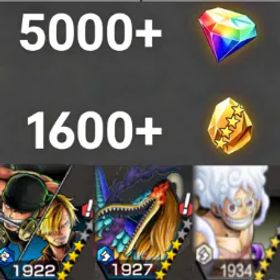 ワンピースバウンティラッシュ MarcusMars+Zoro&Sanji+Luffy💎5000+✨1600+