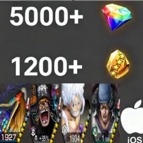 ワンピースバウンティラッシュ MarcusMars+Teach+Luffy+Kuzan💎5000+✨1200+