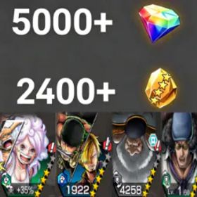 ワンピースバウンティラッシュ Bonney+Zoro&Sanji+Saturn+Kuzan💎5000+✨2400+