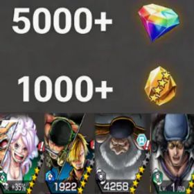 ワンピースバウンティラッシュ Bonney+Zoro&Sanji+Saturn+Kuzan💎5000+✨1000+