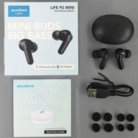【中古】ヘッドフォン Anker 完全ワイヤレスイヤホン Soundcore Life P2 Mini (ブラック) [A3944011]
