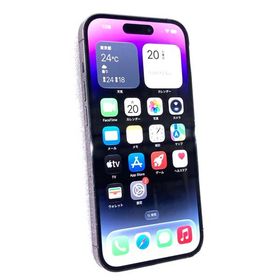 中古 Apple iPhone14 Pro 512GB ディープパープル MQ283J／A SIMフリー ※ネットワーク利用制限▲判定 赤ロム保証あります