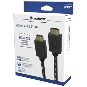 スネークバイト 公式 SnakeByte SONY PS5 HDMI ケーブル HDMI:CABLE 5™ 4K (3M)多くの機器で使えるHDMIケーブル HDMI® 2.0規格のケーブル 4K UHD / 3D / 1080p デバイスに対応 ケーブル長 3m