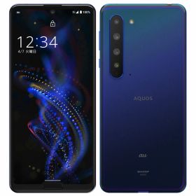 【中古】Bランク 【やや傷や汚れあり】 SIMロック解除済み 元au SHARP AQUOS R5G SHG01 アースブルー 本体のみ 利用制限〇(白ロム) 送料無料