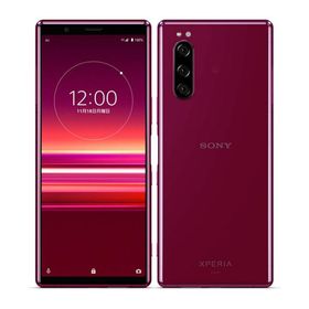 ほぼ無傷】SONY Xperia 5 SOV41 レッド au 判定◯-