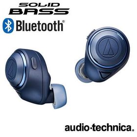 完全ワイヤレス フルワイヤレス イヤホン 重低音 ロングバッテリー 防滴仕様 軽量 ブルー ATH-CKS50TW BL audio-technica オーディオテクニカ