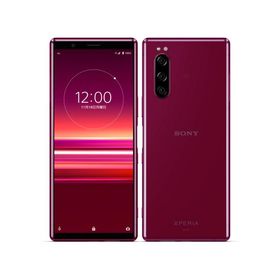 (中古並品)〈SIMフリー〉SONY Xperia 5 SOV41 64GB レッド au解除版 (安心保証90日/赤ロム永久保証) Xperia5 本体 Android アンドロイド スマホ