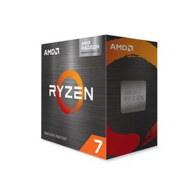 AMD Ryzen 7 5700G BOX Socket AM4 / 8コア16スレッド / 3.8GHz(BC 4.6GHz) / L2 4MB+L3 16MBキャッシュ / Radeon Graphics (8コア) / 最大PCIe
