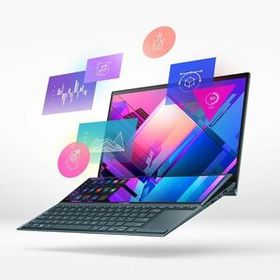 中古美品 ASUS ZenBook Duo 14（最上位モデル）［UX482EGKA143TS］純正ペン＆DVD-drive付き
